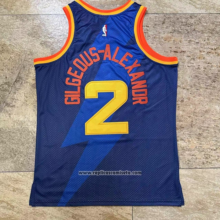 Camiseta Oklahoma City Thunder Shai Gilgeous Alexander NO 2 Special Azul